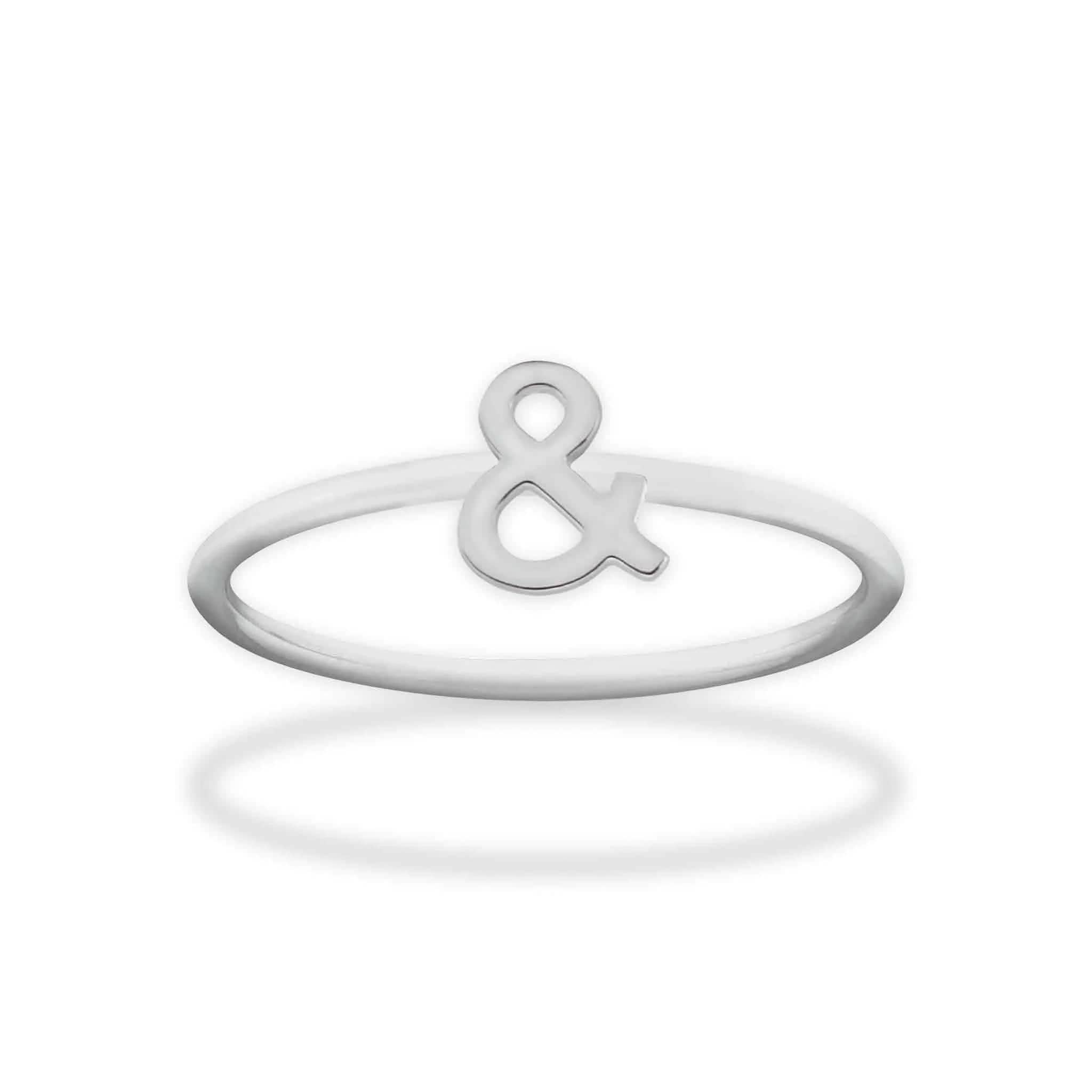 Dainty Love Shape Stackable Rings in Silver - CinloCo