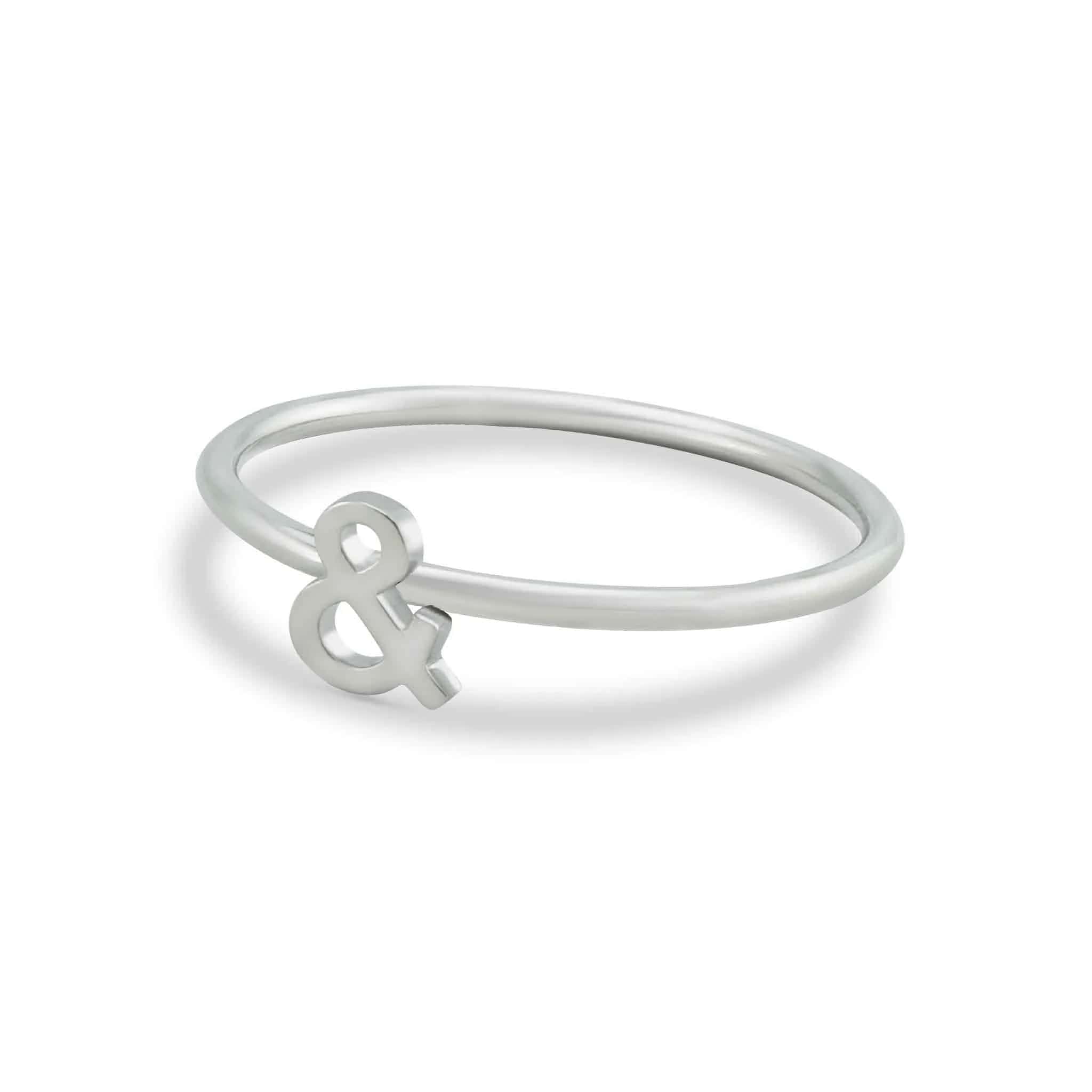 Dainty Love Shape Stackable Rings in Silver - CinloCo