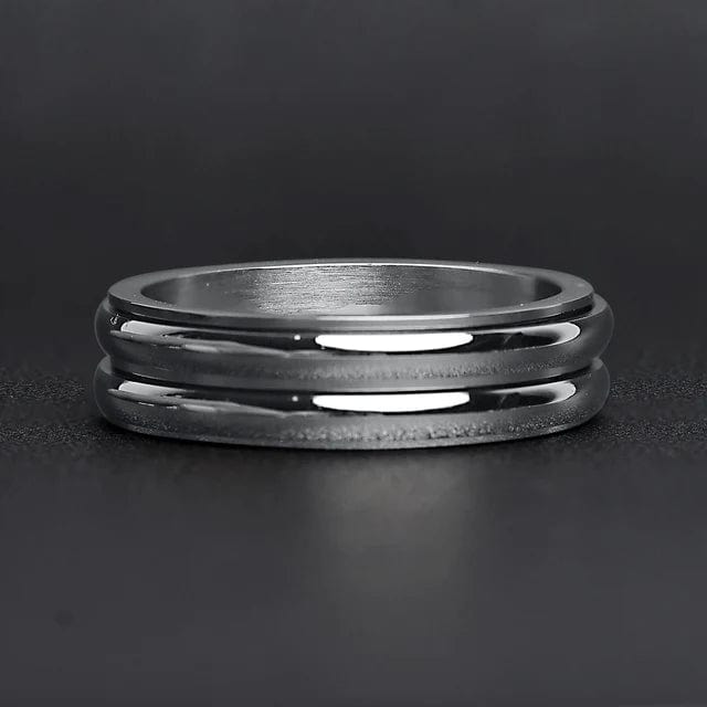 Grooved Spinner Ring - CinloCo