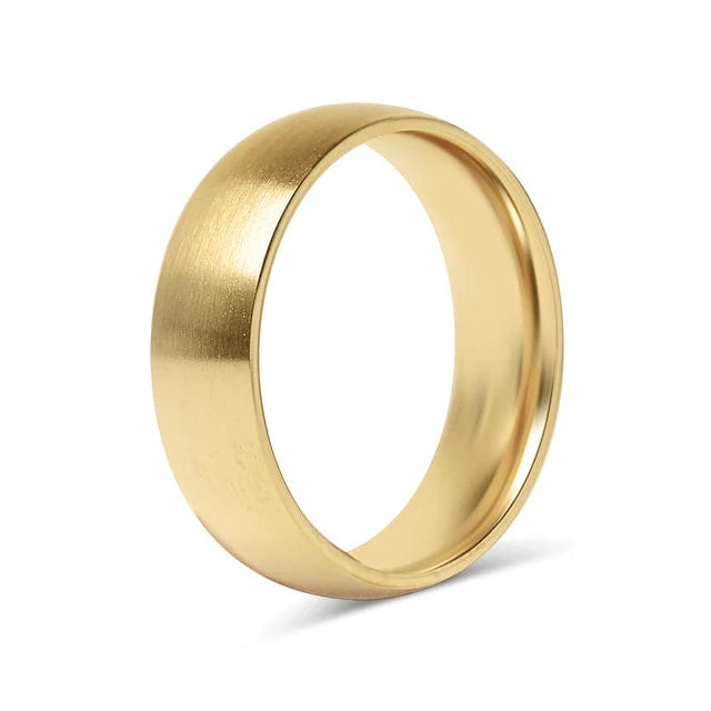 Matte Gold Band Ring - CinloCo