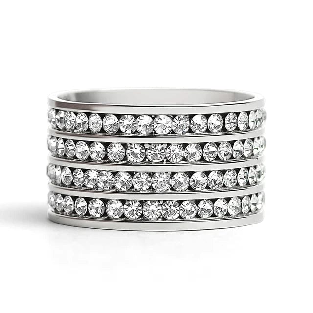 Quadruple Eternity Band Ring - CinloCo
