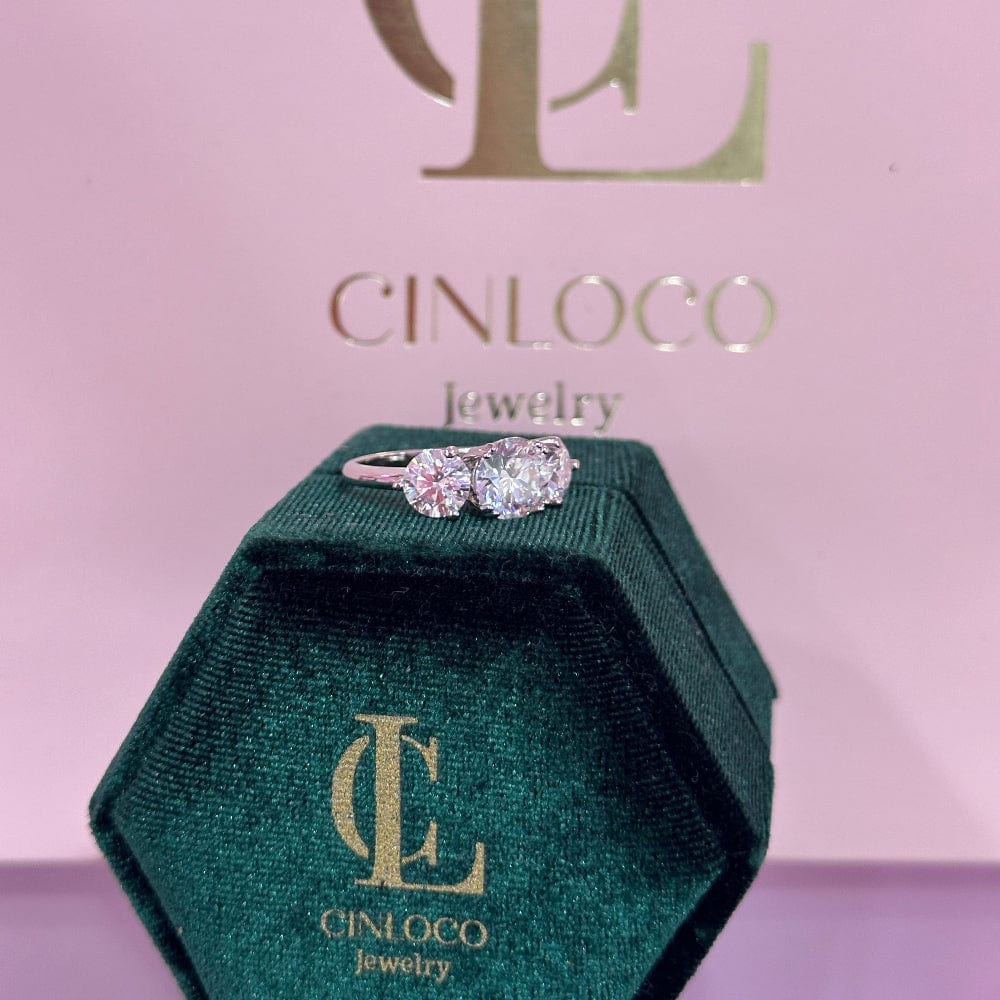 3 Eyed Moissanite Ring