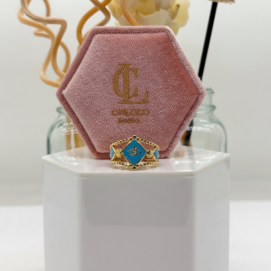 Symmetrical Evil Eye ring