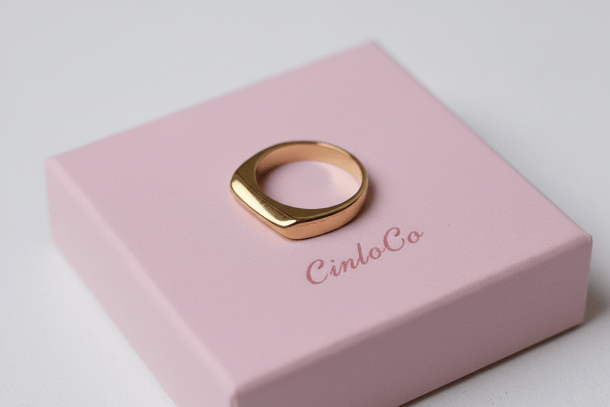 Modern Gold Ring - CinloCo