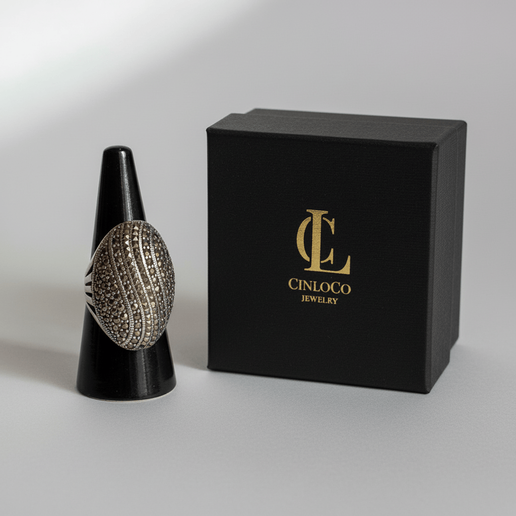 Sterling Silver Vintage Dragon Egg Ring