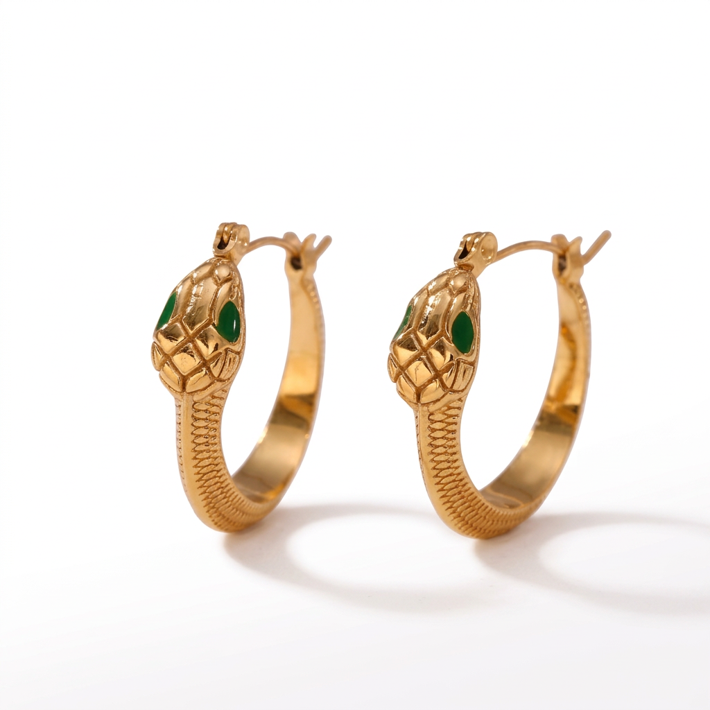 Golden Snake Hoops white-background cover