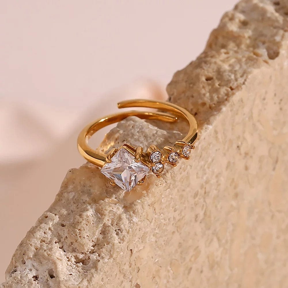 Paige adjustable gold ring - CinloCo