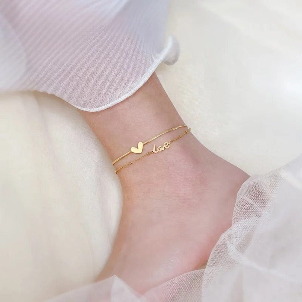 Love double chain necklace