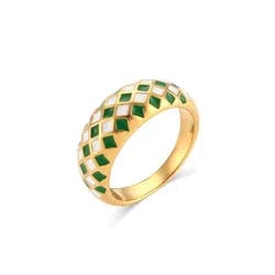 Bold Checkered Ring - CinloCo