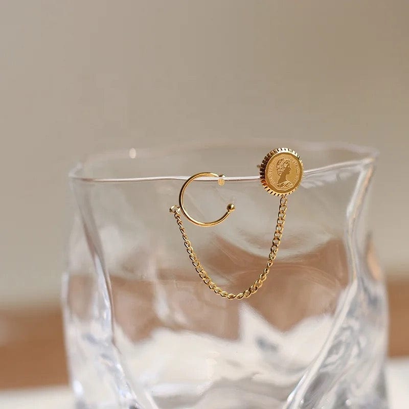 Coin Ear Clip Tassel - CinloCo