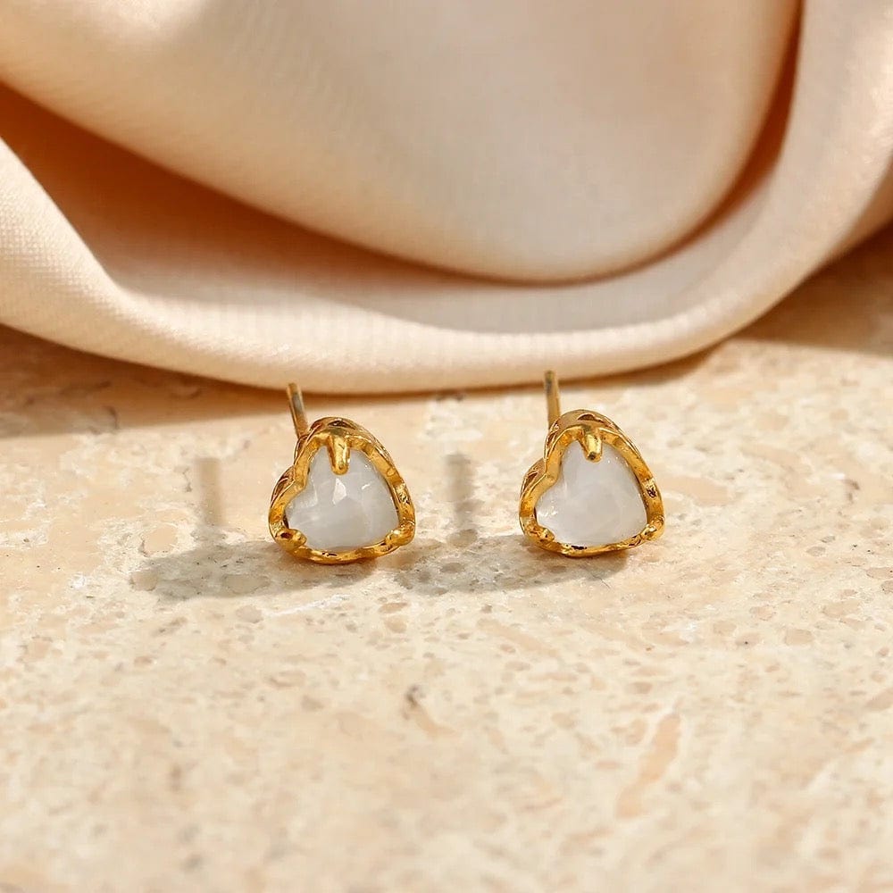 Heart Zircon Earrings - CinloCo