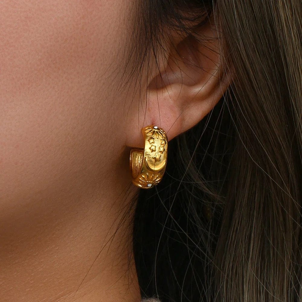 Sol y Luna Hoop Earrings - CinloCo