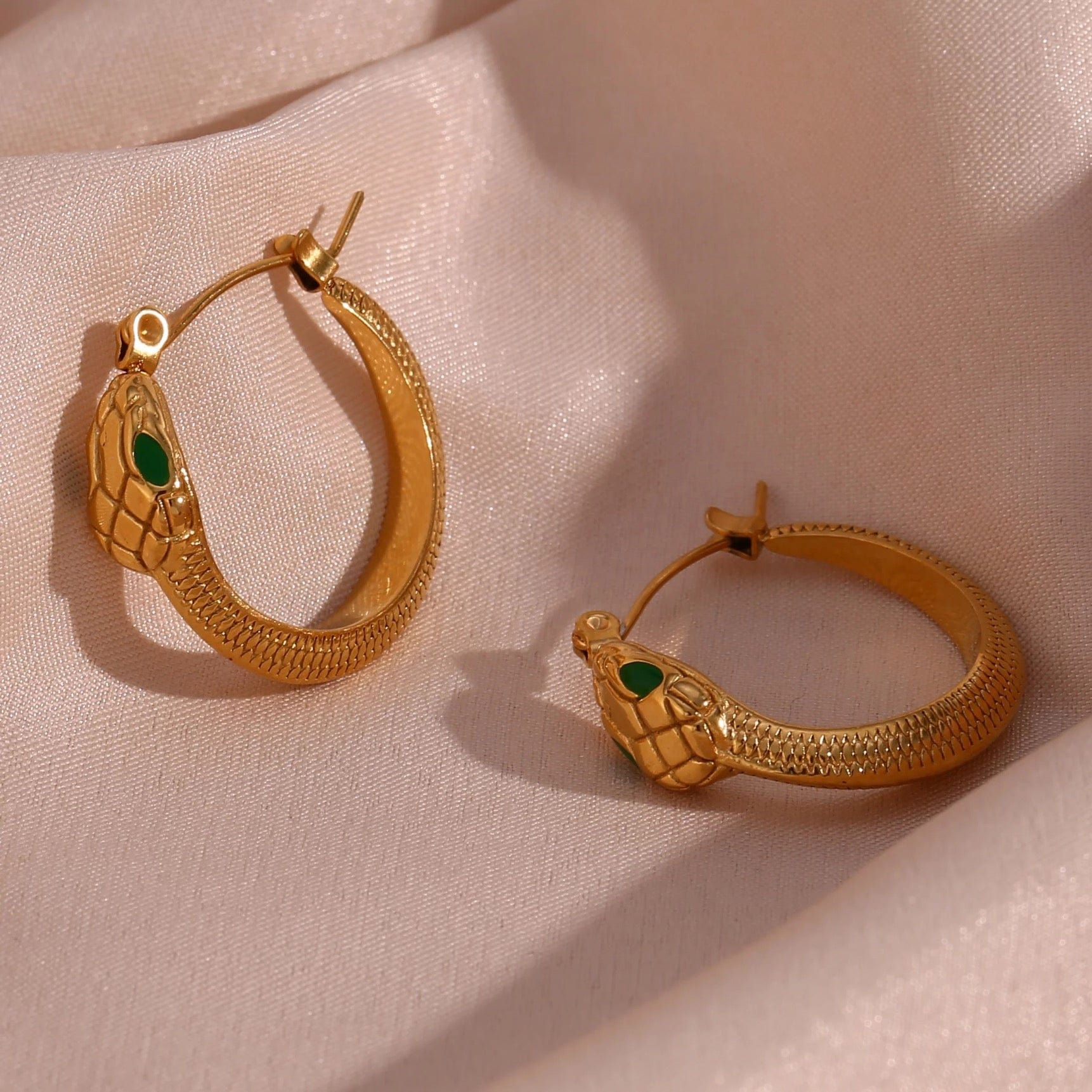 Golden Snake Hoops - CinloCo