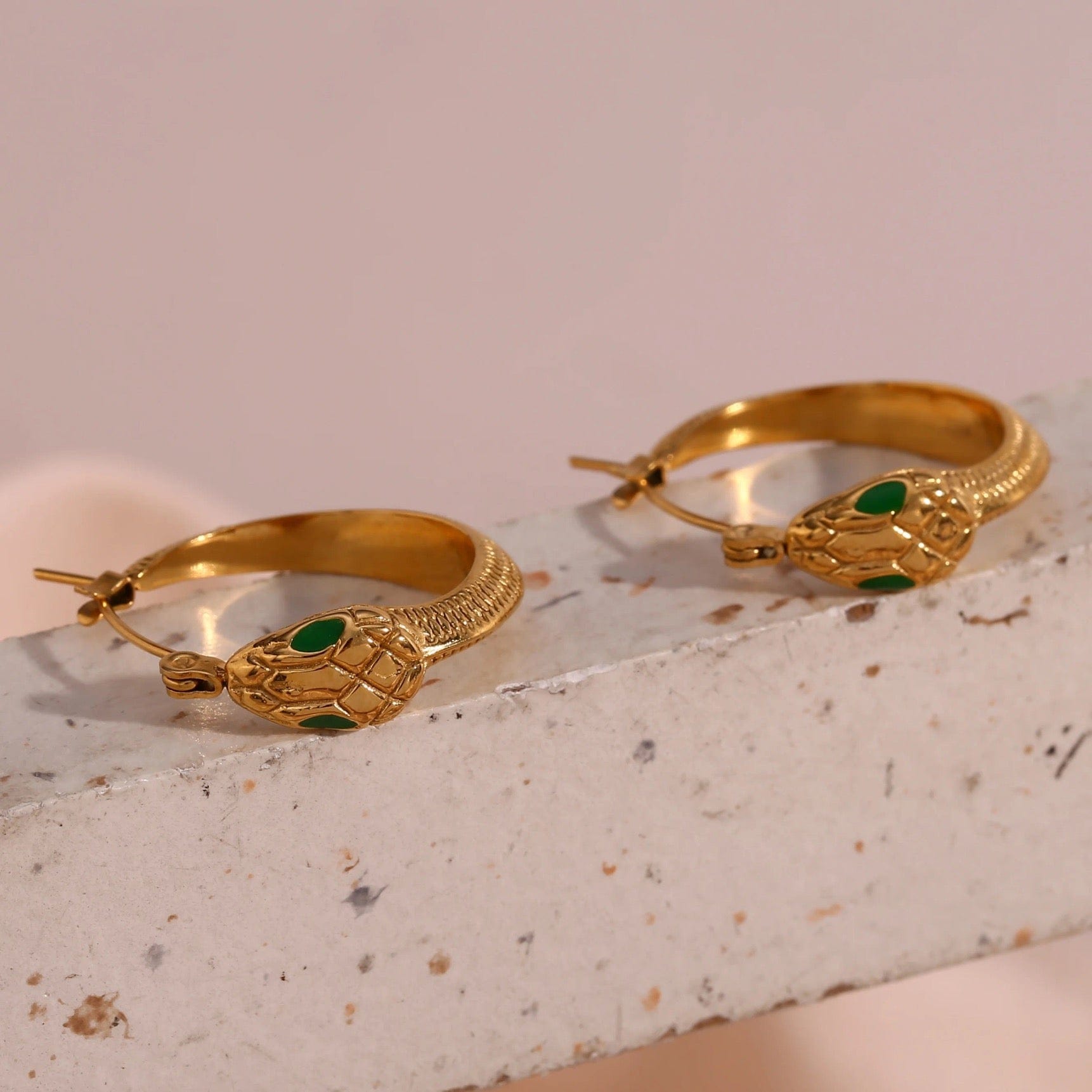Golden Snake Hoops - CinloCo