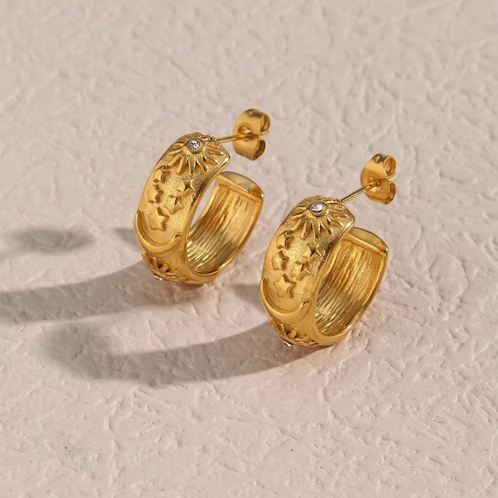 Sol y Luna Hoop Earrings - CinloCo