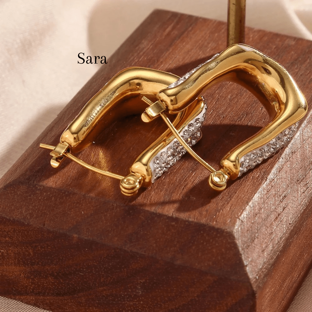 Victoria & Sara Paved Earrings - CinloCo
