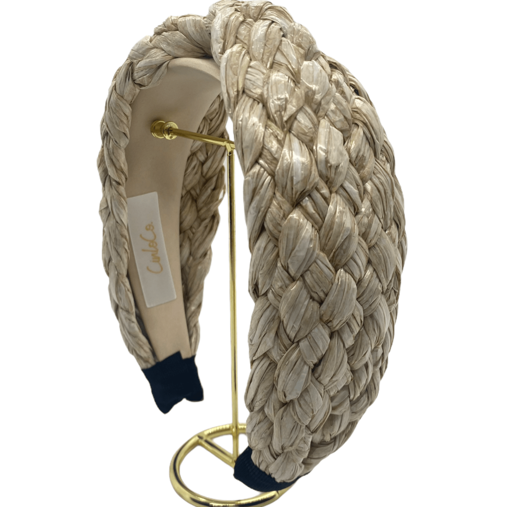 Beige Frida Top Knot Headband - CinloCo