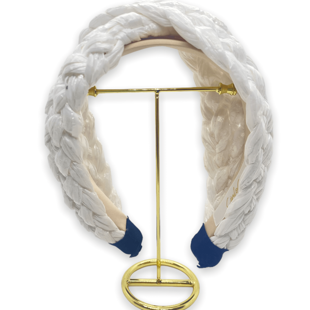 White Frida Top Knot Headband - CinloCo