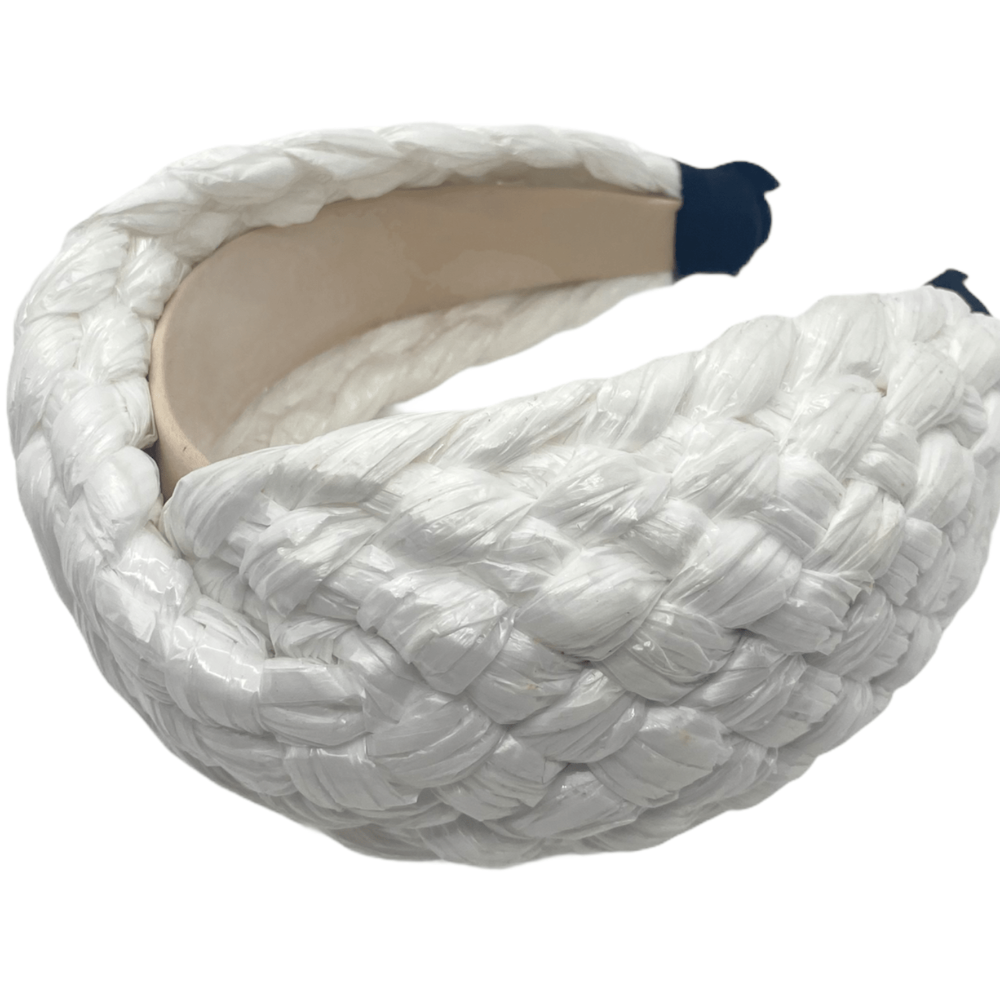 White Frida Top Knot Headband - CinloCo