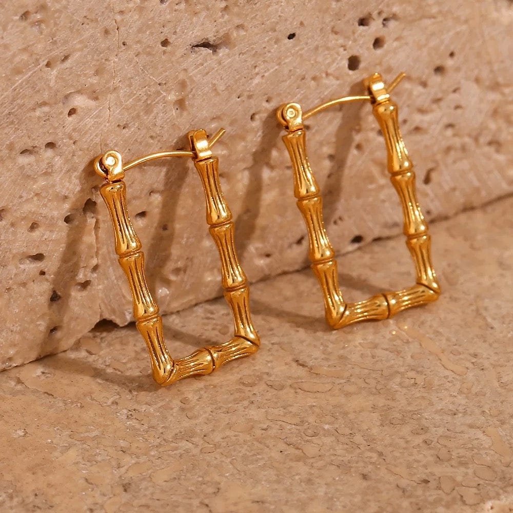 Bamboo Hoop Earrings - CinloCo