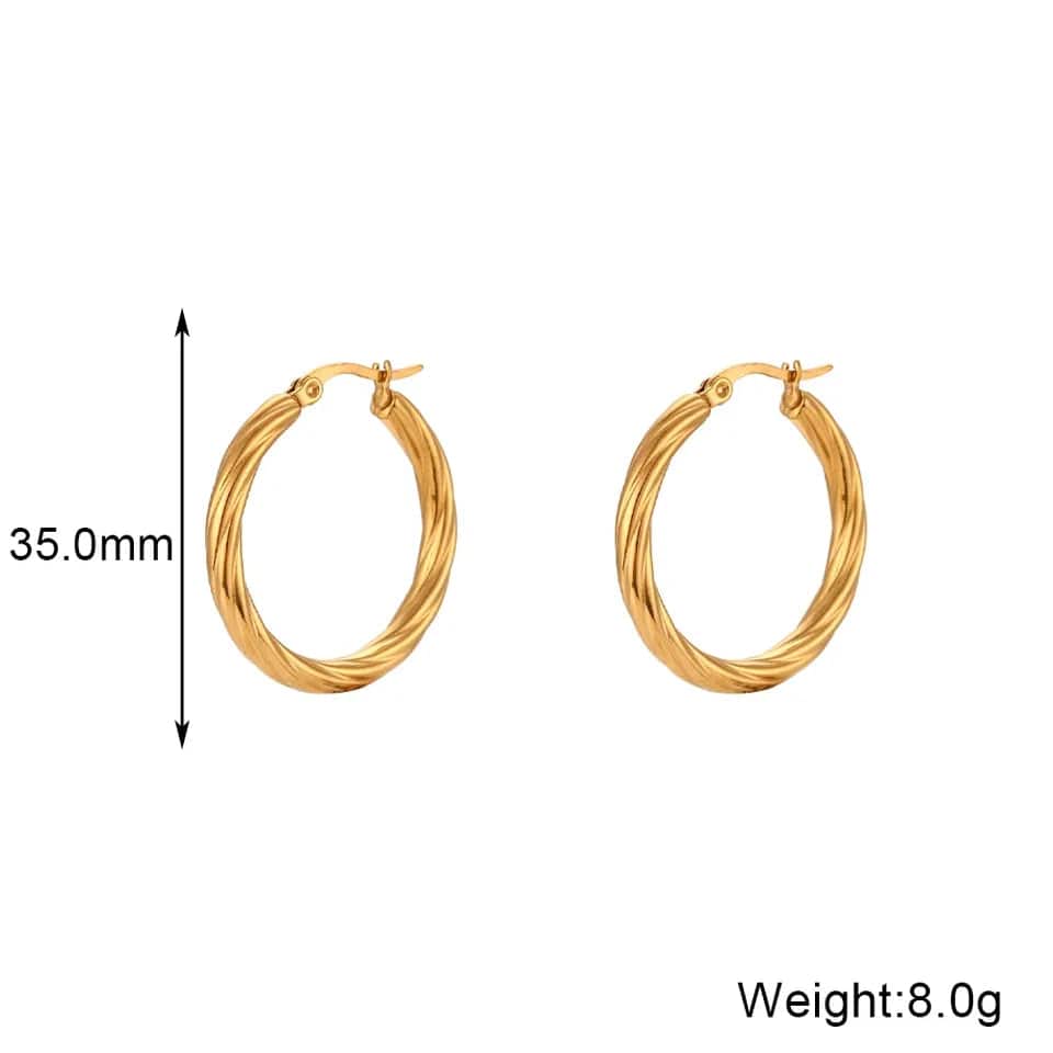 Croissant Golden Hoops - CinloCo