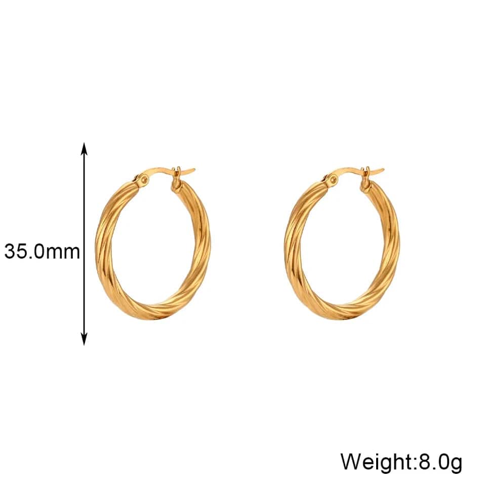 Croissant Golden Hoops - CinloCo