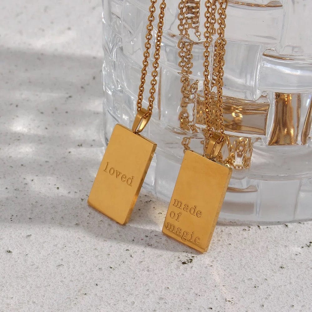 LOVED Gold Necklace - CinloCo
