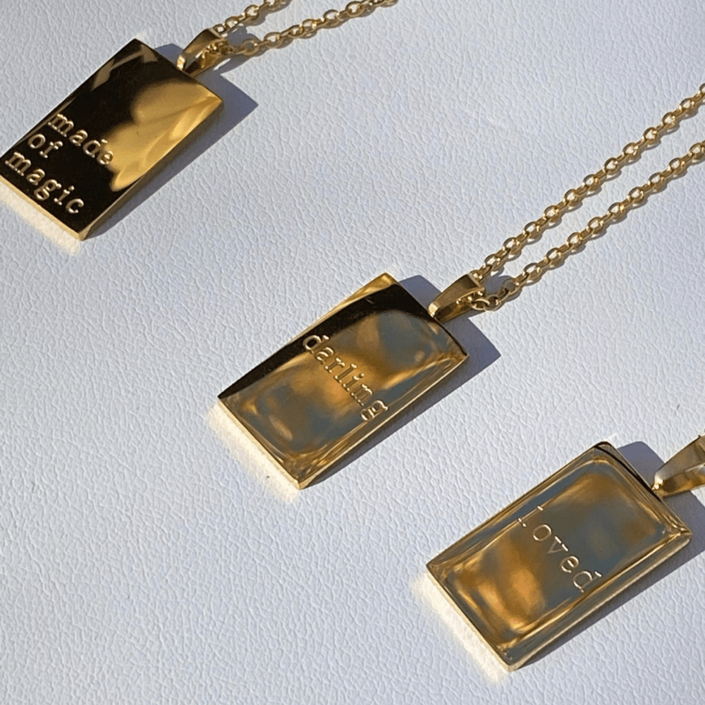 LOVED Gold Necklace - CinloCo