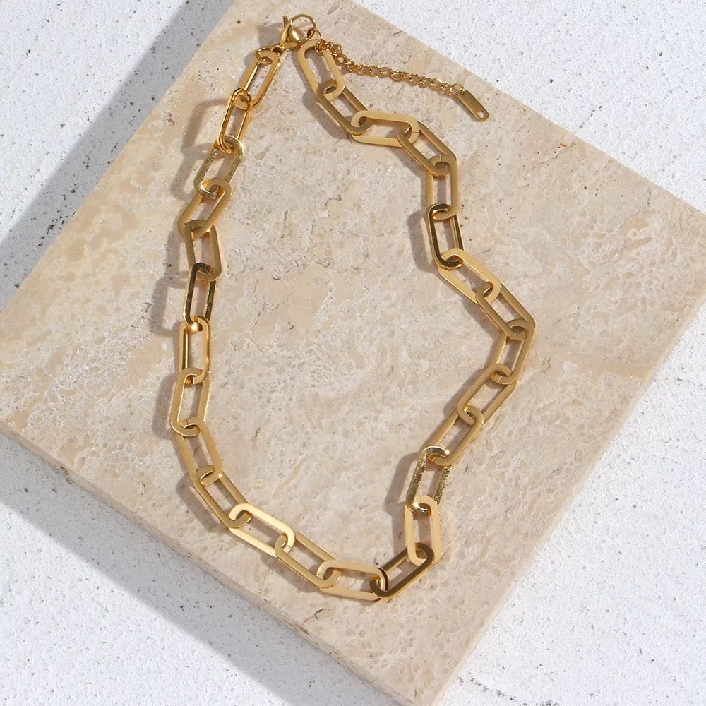 Jacqueline Paper Clip Necklace - CinloCo