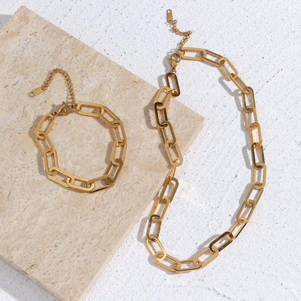 Jacqueline Paper Clip Necklace - CinloCo