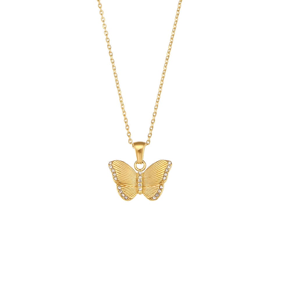 Vintage Butterfly Necklace - CinloCo