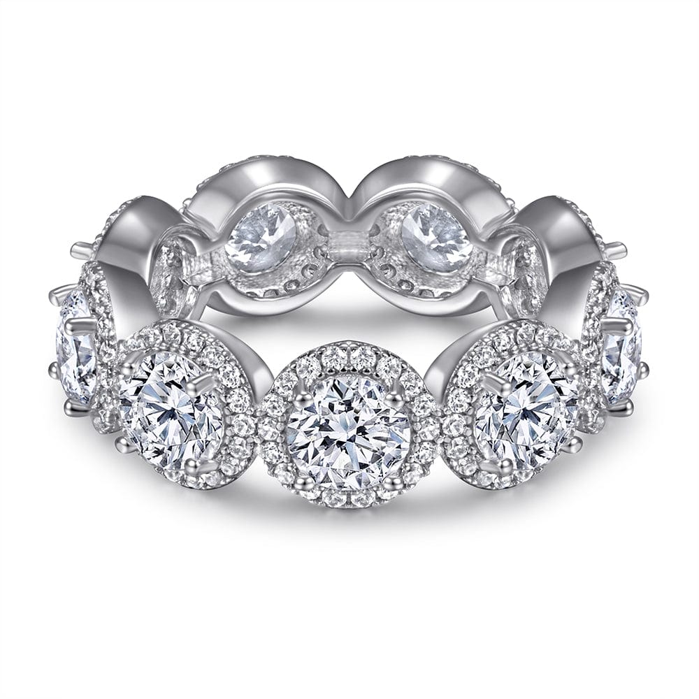 The Halo Classic Round Diamond Eternity Band - CinloCo