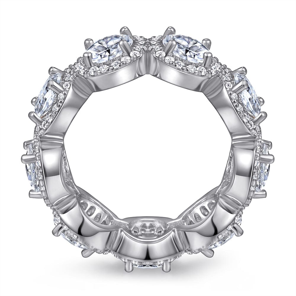 The Halo Classic Round Diamond Eternity Band - CinloCo