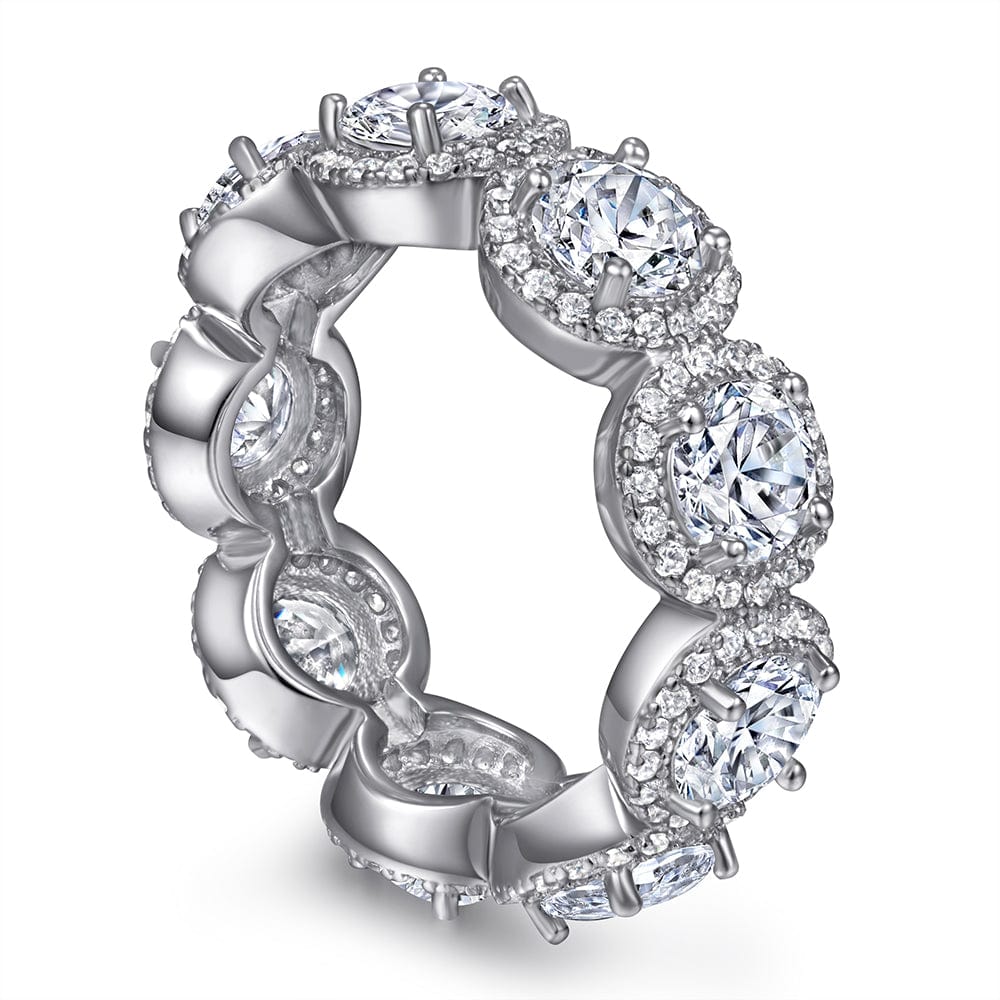 The Halo Classic Round Diamond Eternity Band - CinloCo
