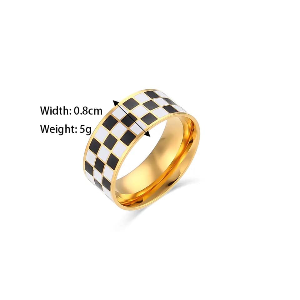 Green & Pink Checker Ring - CinloCo