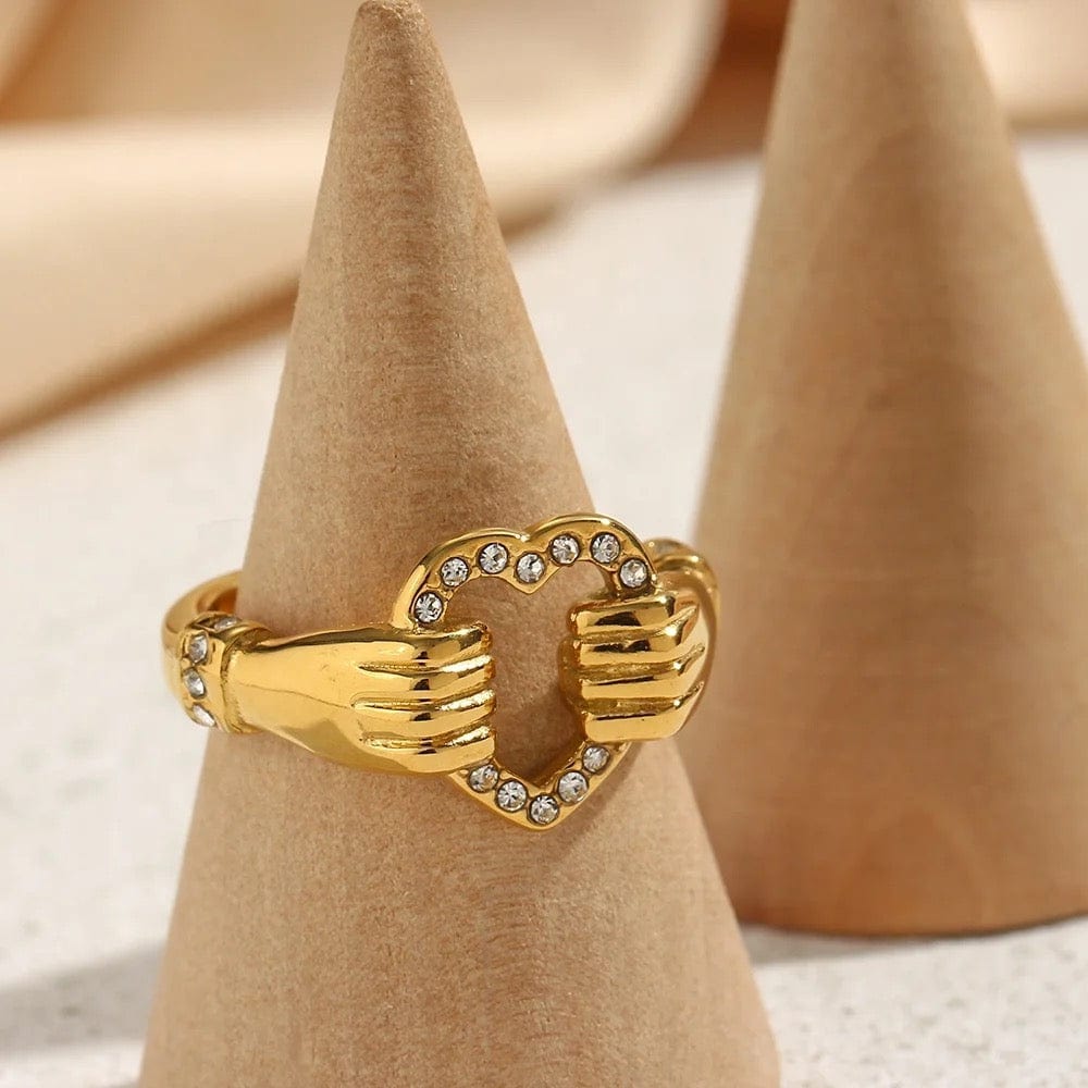 Loving Hands Gold Ring - CinloCo