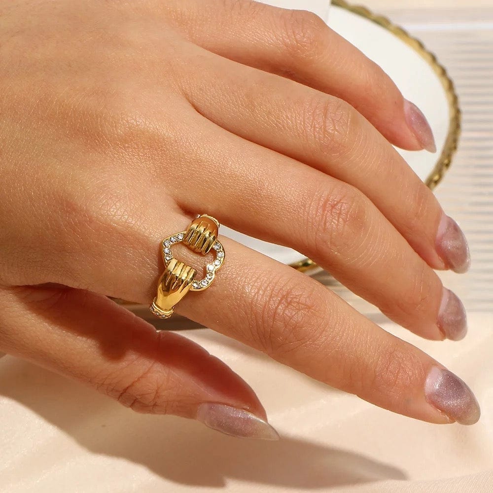 Loving Hands Gold Ring - CinloCo