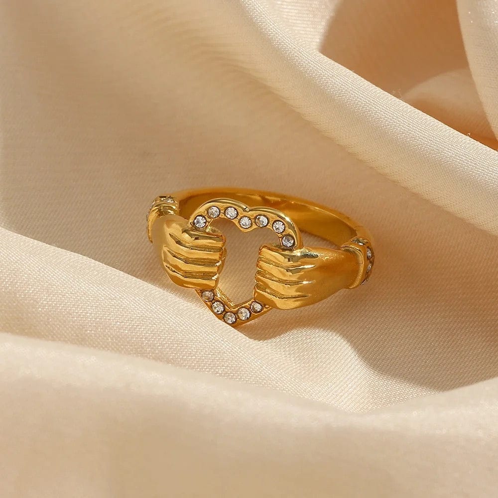 Loving Hands Gold Ring - CinloCo