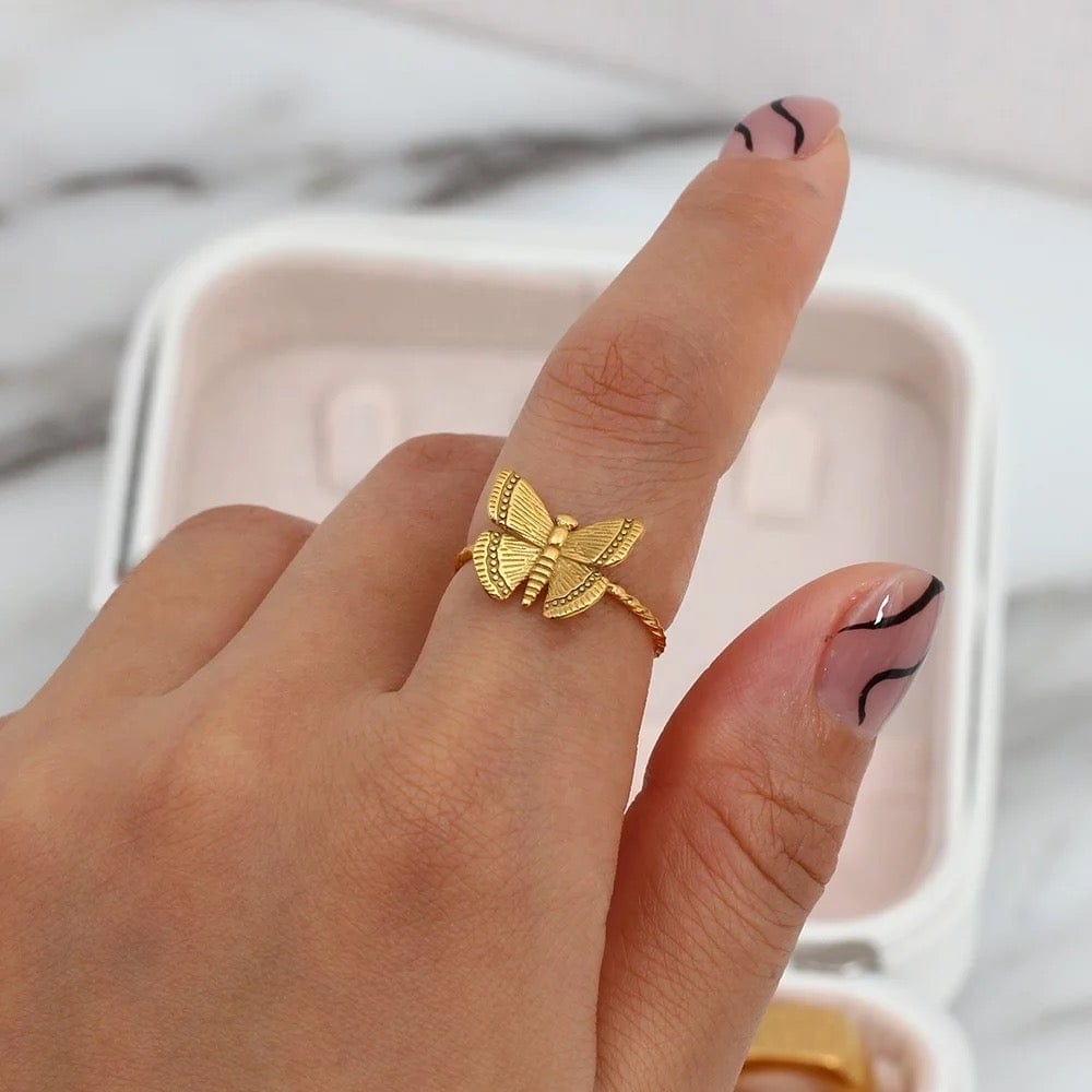 Retro Butterfly Ring - CinloCo