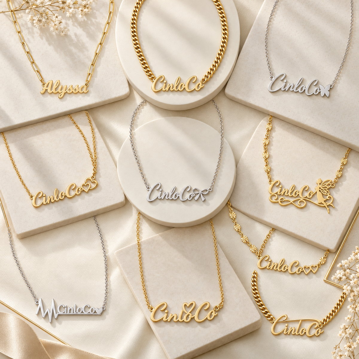 Custom Name Plate Necklaces - Personalized Jewelry
