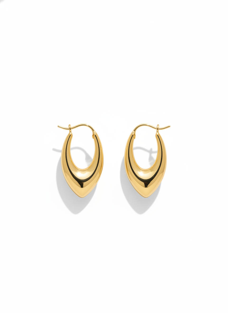 Sleek Teardrop Hoops
