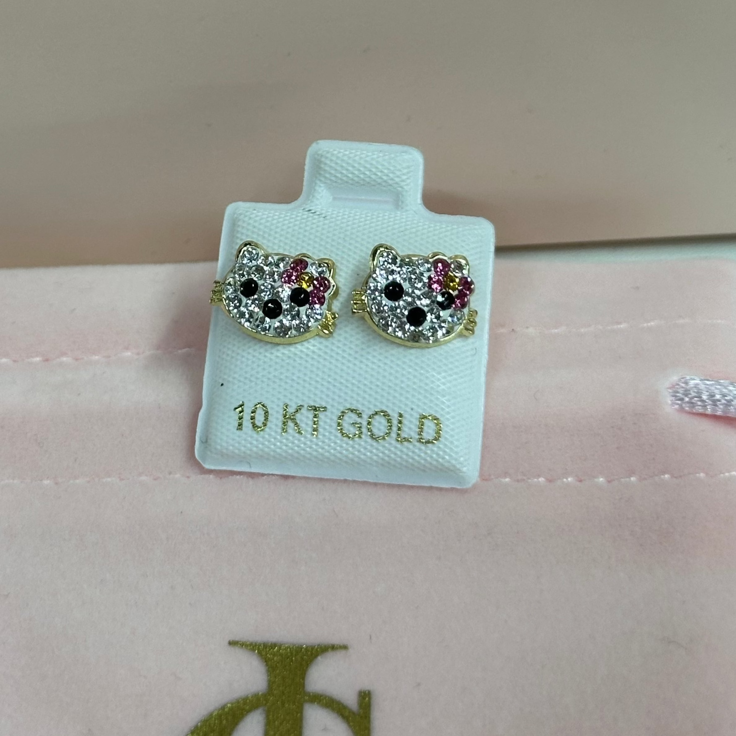 10k Kitty Earrings