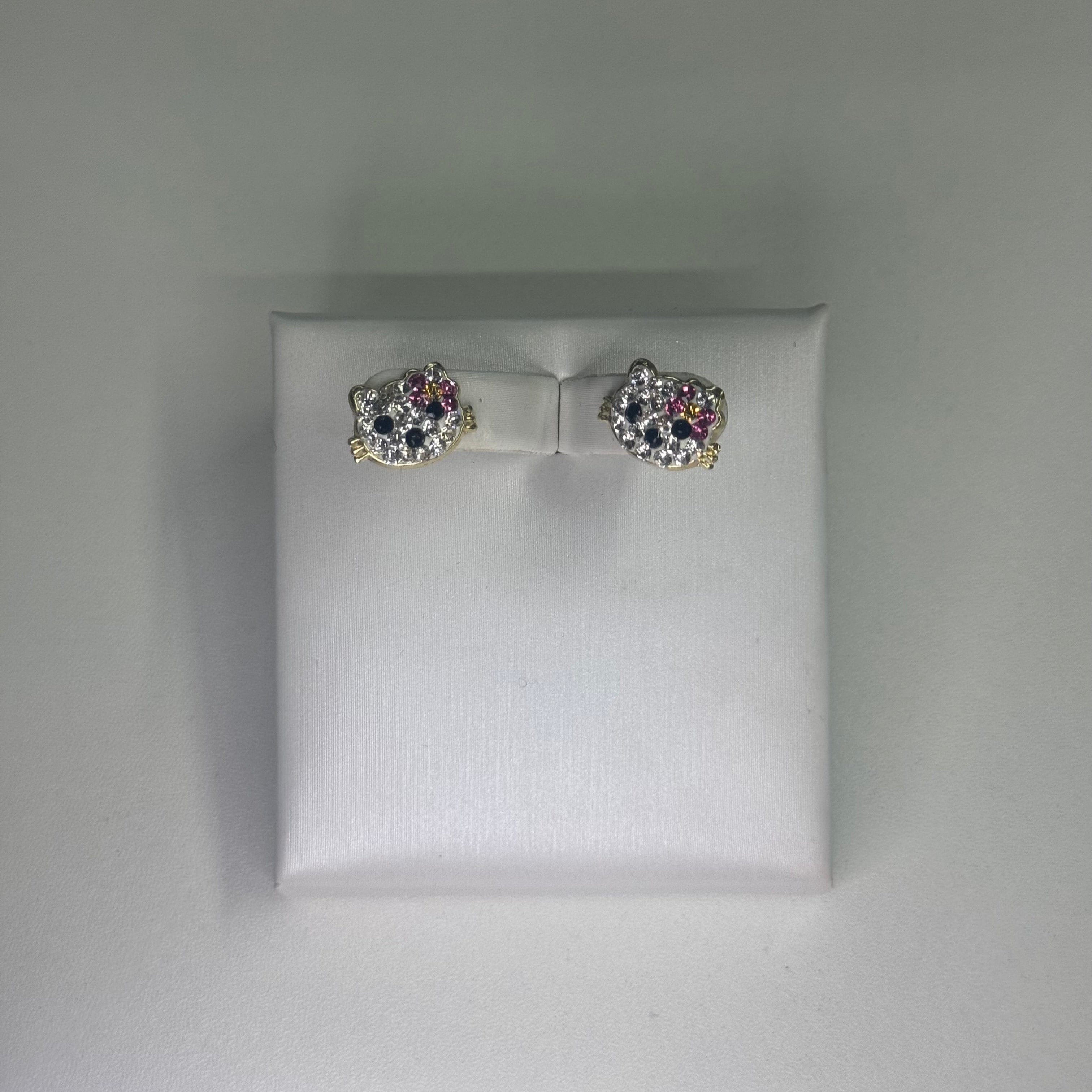 10k Kitty Earrings