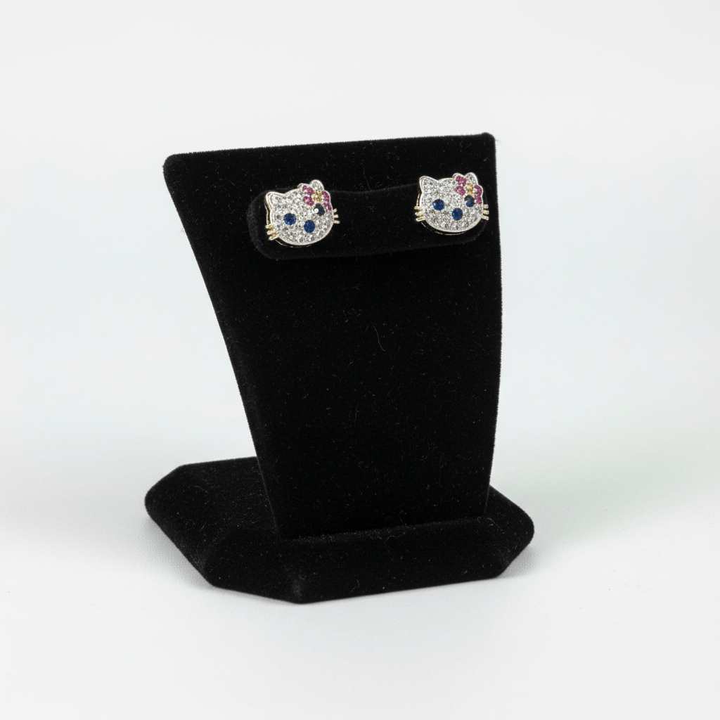 10k Kitty Earrings