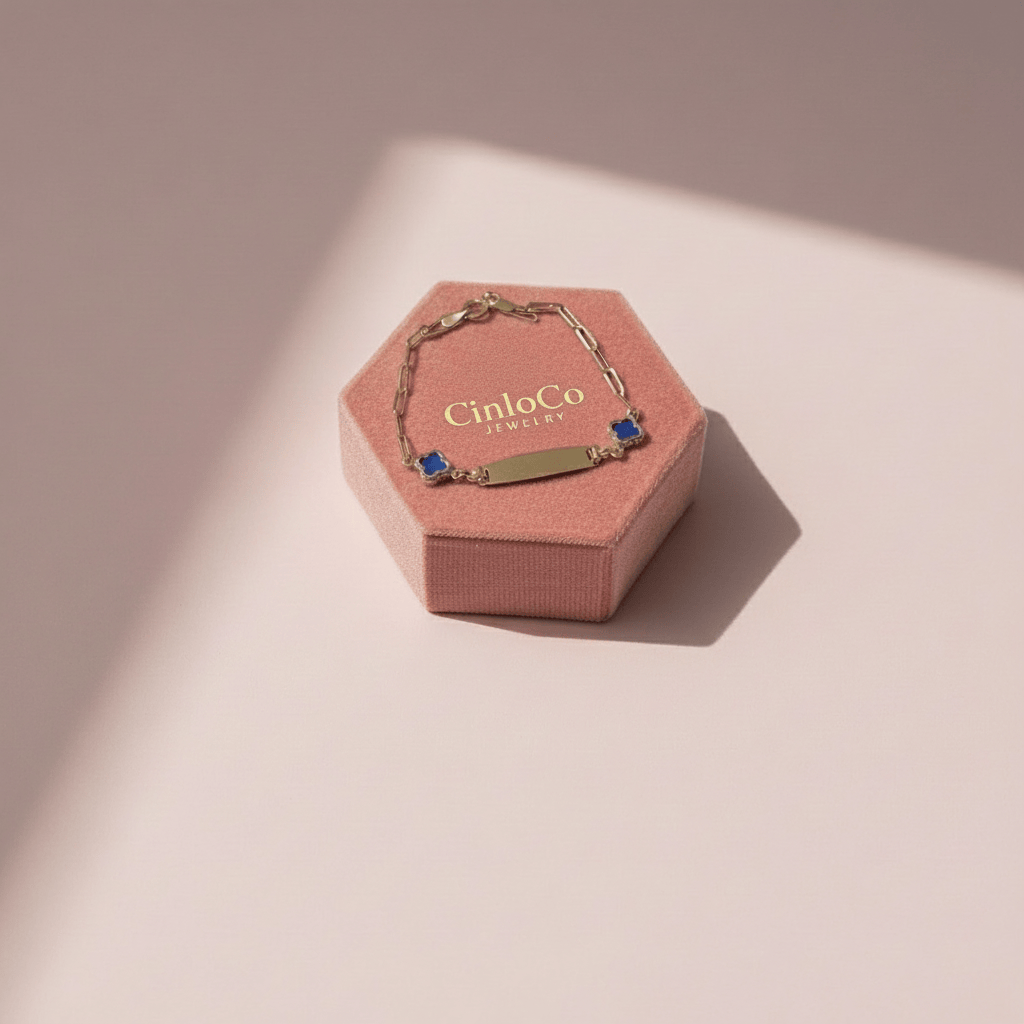 10k Ocean Clover Kid Bracelet