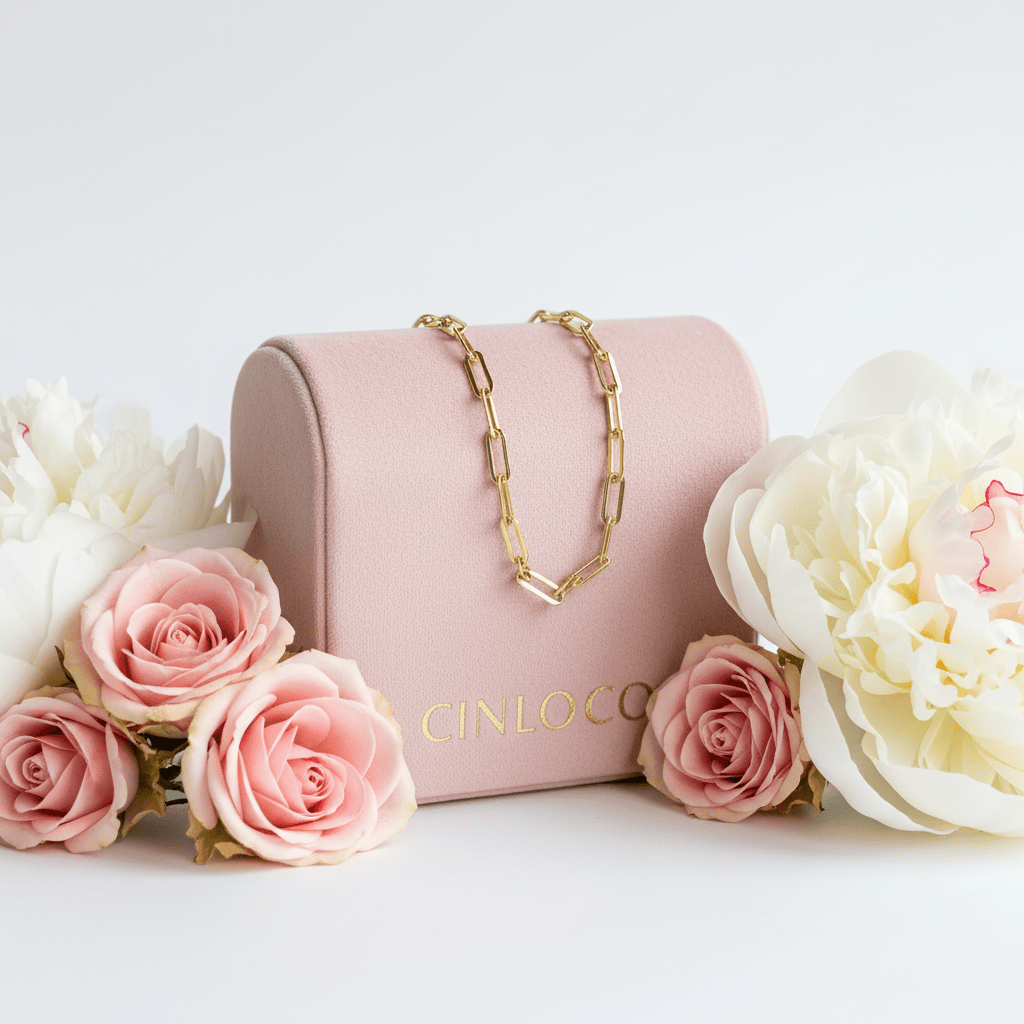 10k Paper Clip Baby Bracelet