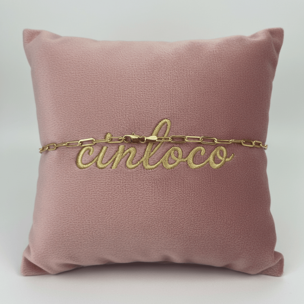 10k Paper Clip Baby Bracelet