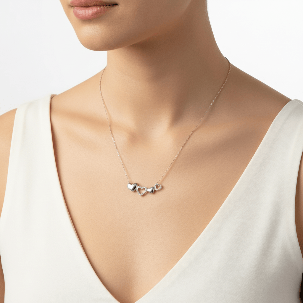 10k Quadruple Love Necklace