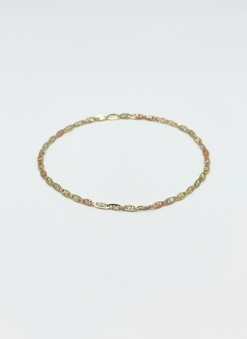10k Tri Valentino Baby Bracelet