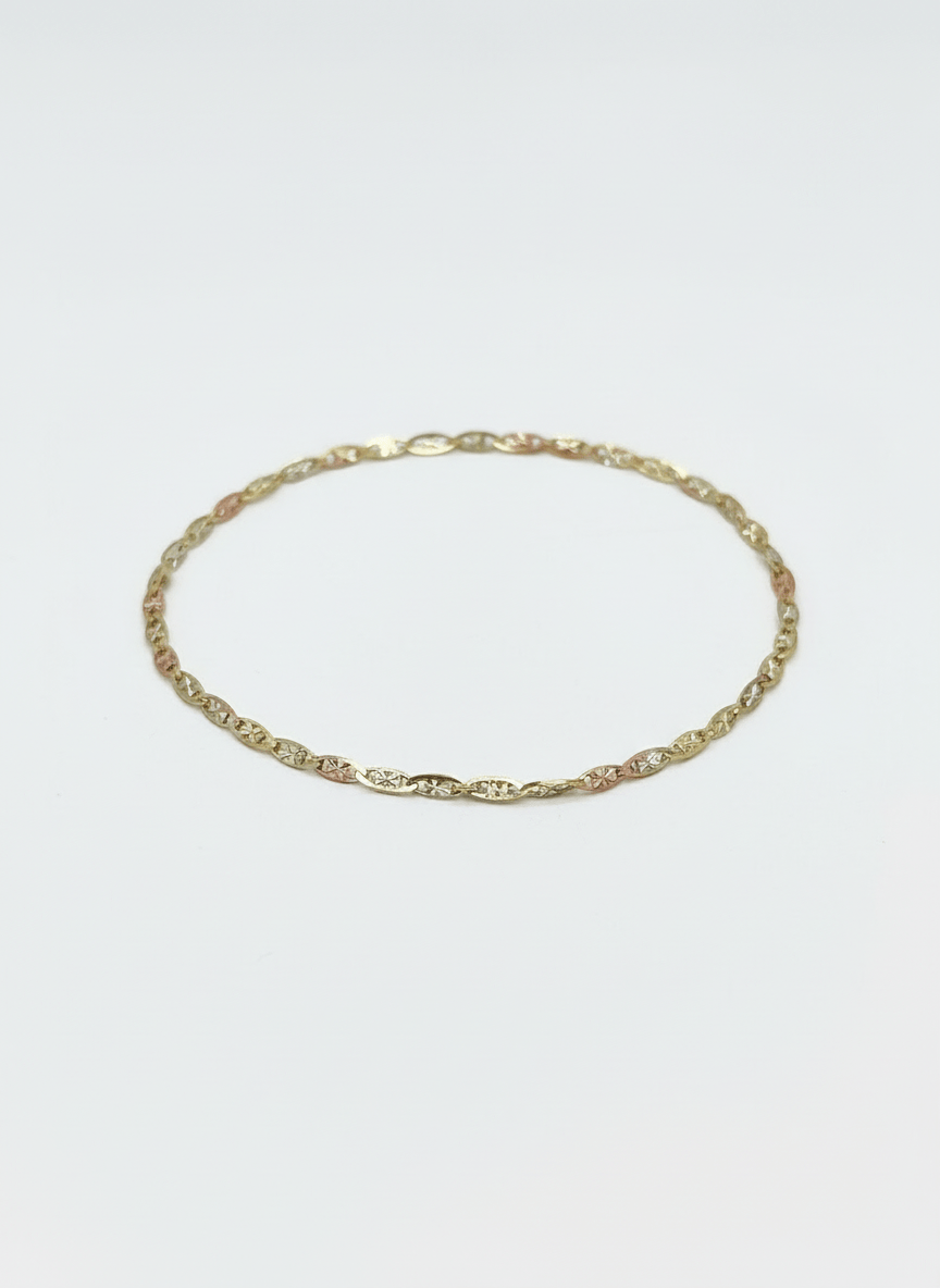 10k Tri Valentino Baby Bracelet
